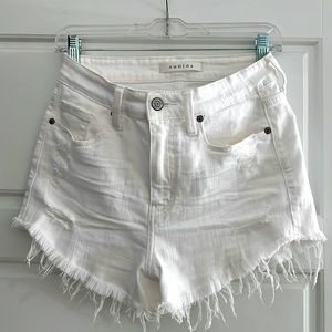 Eunina White High Waisted Shorts Small
